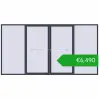 Pricing Sliding patio doors 4230x2200 mm PATIO DOOR REHAU SYNEGO ANTHRACITE_GREY_STRUKTURAL two-sided. Price: 6490,43 €
