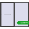 Pricing Sliding patio doors 2500x2200 mm PATIO DOOR REHAU BRILLANT DESIGN BASALT_GREY two-sided. Price: 3 089.81 EUR