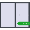 Pricing Sliding patio doors 2400x2100 mm PATIO DOOR REHAU SYNEGO ANTHRACITE_GREY_STRUKTURAL two-sided. Price: 4005,94 €