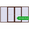 Pricing Sliding patio doors 3600x2000 mm PATIO DOOR REHAU BRILLANT DESIGN BLACK_CHERRY two-sided. Price: 25 025.2 PLN