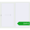 Pricing Przesuwane drzwi tarasowe 2500x2200 mm PATIO DOOR REHAU BRILLANT DESIGN RAL 9016 Traffic white dwustronny. Price: 2548,65 €