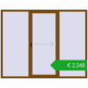 Pricing Sliding patio doors 2500x1980 mm PATIO DOOR REHAU BRILLANT DESIGN GOLDEN OAK two-sided. Price: 2247,93 €