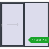 Pricing Sliding patio doors 2350x2200 mm PATIO DOOR REHAU SYNEGO ANTHRACITE_GREY_STRUKTURAL two-sided. Price: 15 338.05 PLN
