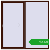 Pricing Sliding patio doors 2075x2090 mm PATIO DOOR REHAU BRILLANT DESIGN BLACK_CHERRY two-sided. Price: 2800,91 €