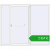 Ustalenie cen Przesuwane drzwi tarasowe 2600x2200 mm PATIO DOOR REHAU SYNEGO RAL 9016 Traffic white dwustronny. Cena: 2957,30 €