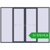 Pricing Sliding patio doors 3300x2400 mm PATIO DOOR REHAU SYNEGO ANTHRACITE_GREY_STRUKTURAL two-sided. Price: 31 578.57 PLN