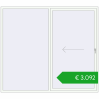 Pricing Sliding patio doors 2500x2200 mm REHAU SYNEGO SLIDE RAL 9016 Traffic white two-sided. Price: 3092,25 €