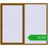 Pricing Sliding patio doors 2500x2200 mm PATIO DOOR REHAU BRILLANT DESIGN GOLDEN OAK two-sided. Price: 2558,20 €