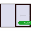 Pricing Sliding patio doors 2700x2100 mm PATIO DOOR REHAU BRILLANT DESIGN CHOCOLATE_BROWN two-sided. Price: 2363,75 €