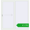 Pricing Sliding patio doors 1860x1980 mm PATIO DOOR REHAU BRILLANT DESIGN RAL 9016 Traffic white two-sided. Price: 2388,70 €