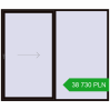 Pricing Sliding patio doors 2700x2300 mm REHAU GENEO HST BLACK_BROWN two-sided. Price: 38 730.39 PLN