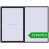 Pricing Sliding patio doors 3000x2250 mm REHAU GENEO HST ANTHRACITE_GREY_GLATT two-sided. Price: 35 939.89 PLN