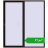 Pricing Sliding patio doors 2100x2400 mm REHAU GENEO HST BLACK_BROWN two-sided. Price: 4641,24 €