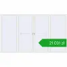 Ustalenie cen Przesuwane drzwi tarasowe 3600x2100 mm PATIO DOOR REHAU BRILLANT DESIGN RAL 9016 Traffic white dwustronny. Cena: 21 030,68 zł