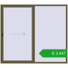 Pricing Sliding patio doors 2500x2200 mm REHAU SYNEGO SLIDE QUARTZ_GREY two-sided. Price: 4203,20 €