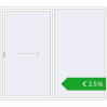 Pricing Przesuwane drzwi tarasowe 2500x2200 mm REHAU SYNEGO SLIDE RAL 9016 Traffic white dwustronny. Price: 2515,99 €