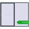 Pricing Sliding patio doors 2700x2300 mm REHAU GENEO HST ANTHRACITE_GREY_STRUKTURAL two-sided. Price: 8324,84 €