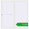 Pricing Sliding patio doors 2000x2100 mm REHAU SYNEGO SLIDE RAL 9016 Traffic white two-sided. Price: 1818,45 €