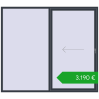 Pricing Sliding patio doors 2500x2200 mm PATIO DOOR REHAU BRILLANT DESIGN ANTHRACITE_GREY_STRUKTURAL two-sided. Price: 3190,44 €
