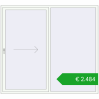 Pricing Sliding patio doors 2200x2000 mm PATIO DOOR REHAU SYNEGO RAL 9016 Traffic white two-sided. Price: 2484,28 €