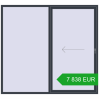 Pricing Sliding patio doors 2400x2200 mm REHAU GENEO HST ANTHRACITE_GREY_STRUKTURAL two-sided. Price: 7 837.68 EUR