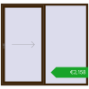 Pricing Sliding patio doors 2130x2000 mm REHAU SYNEGO SLIDE DARK_OAK two-sided. Price: 1961,84 €