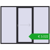 Pricing Sliding patio doors 2600x2000 mm PATIO DOOR REHAU BRILLANT DESIGN BLACK_ULTI-MATT two-sided. Price: 3021,84 €