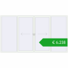 Pricing Sliding patio doors 4000x2200 mm PATIO DOOR REHAU BRILLANT DESIGN RAL 9016 Traffic white two-sided. Price: 6238,47 €
