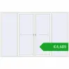 Pricing Sliding patio doors 3300x2200 mm PATIO DOOR REHAU BRILLANT DESIGN RAL 9016 Traffic white two-sided. Price: 4685,08 €