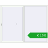 Pricing Sliding patio doors 2800x2200 mm PATIO DOOR REHAU SYNEGO RAL 9016 Traffic white two-sided. Price: 3513,21 €