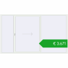 Pricing Sliding patio doors 3600x2100 mm PATIO DOOR REHAU SYNEGO RAL 9016 Traffic white two-sided. Price: 3671,06 €