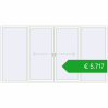 Ustalenie cen Przesuwane drzwi tarasowe 3930x2075 mm PATIO DOOR REHAU BRILLANT DESIGN RAL 9016 Traffic white dwustronny. Cena: 5716,93 €