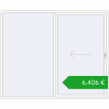 Pricing Sliding patio doors 2800x2300 mm REHAU GENEO HST RAL 9016 Traffic white two-sided. Price: 6405,62 €