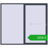 Pricing Sliding patio doors 2500x2200 mm PATIO DOOR REHAU BRILLANT DESIGN ANTHRACITE_GREY_STRUKTURAL two-sided. Price: 3208,40 €