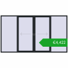 Pricing Sliding patio doors 3600x2000 mm PATIO DOOR REHAU BRILLANT DESIGN BLACK_COOL_110L-2 two-sided. Price: 4422,12 €