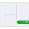 Pricing Sliding patio doors 2600x2200 mm PATIO DOOR REHAU BRILLANT DESIGN RAL 9016 Traffic white two-sided. Price: 2082,69 €