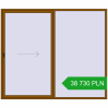 Pricing Sliding patio doors 2700x2300 mm REHAU GENEO HST GOLDEN OAK two-sided. Price: 38 730.39 PLN