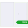 Ustalenie cen Przesuwane drzwi tarasowe 2550x2280 mm REHAU SYNEGO SLIDE RAL 9016 Traffic white dwustronny. Cena: 2382,24 €