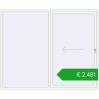 Pricing Sliding patio doors 2450x2000 mm PATIO DOOR REHAU BRILLANT DESIGN RAL 9016 Traffic white two-sided. Price: 2480,78 €