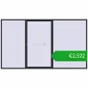Pricing Sliding patio doors 4000x2300 mm PATIO DOOR REHAU BRILLANT DESIGN BLACK_ULTI-MATT two-sided. Price: 2522,19 €