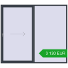 Pricing Sliding patio doors 2500x2200 mm PATIO DOOR REHAU BRILLANT DESIGN ANTHRACITE_GREY_STRUKTURAL two-sided. Price: 3 129.51 EUR