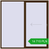 Pricing Sliding patio doors 2400x2400 mm REHAU SYNEGO SLIDE DARK_OAK two-sided. Price: 14 715.17 PLN