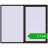 Ustalenie cen Przesuwane drzwi tarasowe 2450x2006 mm PATIO DOOR REHAU BRILLANT DESIGN BLACK_BROWN dwustronny. Cena: 2500,41 €