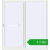Ustalenie cen Przesuwane drzwi tarasowe 2100x2250 mm PATIO DOOR REHAU BRILLANT DESIGN RAL 9016 Traffic white dwustronny. Cena: 2882,38 €