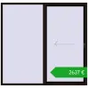 Ustalenie cen Przesuwane drzwi tarasowe 2300x2200 mm PATIO DOOR REHAU BRILLANT DESIGN BLACK_BROWN dwustronny. Cena: 2637,22 €