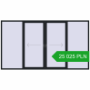 Pricing Sliding patio doors 3600x2000 mm PATIO DOOR REHAU BRILLANT DESIGN BLACK_COOL_110L-2 two-sided. Price: 25 025.2 PLN