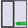 Pricing Przesuwane drzwi tarasowe 1800x1900 mm PATIO DOOR REHAU BRILLANT DESIGN. Price: 2412,28 €