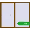 Ustalenie cen Przesuwane drzwi tarasowe 2500x2200 mm PATIO DOOR REHAU BRILLANT DESIGN GOLDEN OAK dwustronny. Cena: 2558,20 €