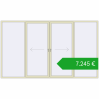 Pricing Sliding patio doors 3900x2300 mm PATIO DOOR REHAU SYNEGO PEARL_WHITE_BEIGE_52L-2 two-sided. Price: 7244,92 €