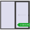 Pricing Sliding patio doors 2100x2030 mm REHAU SYNEGO SLIDE BASALT_GREY two-sided. Price: 2 538.23 EUR
